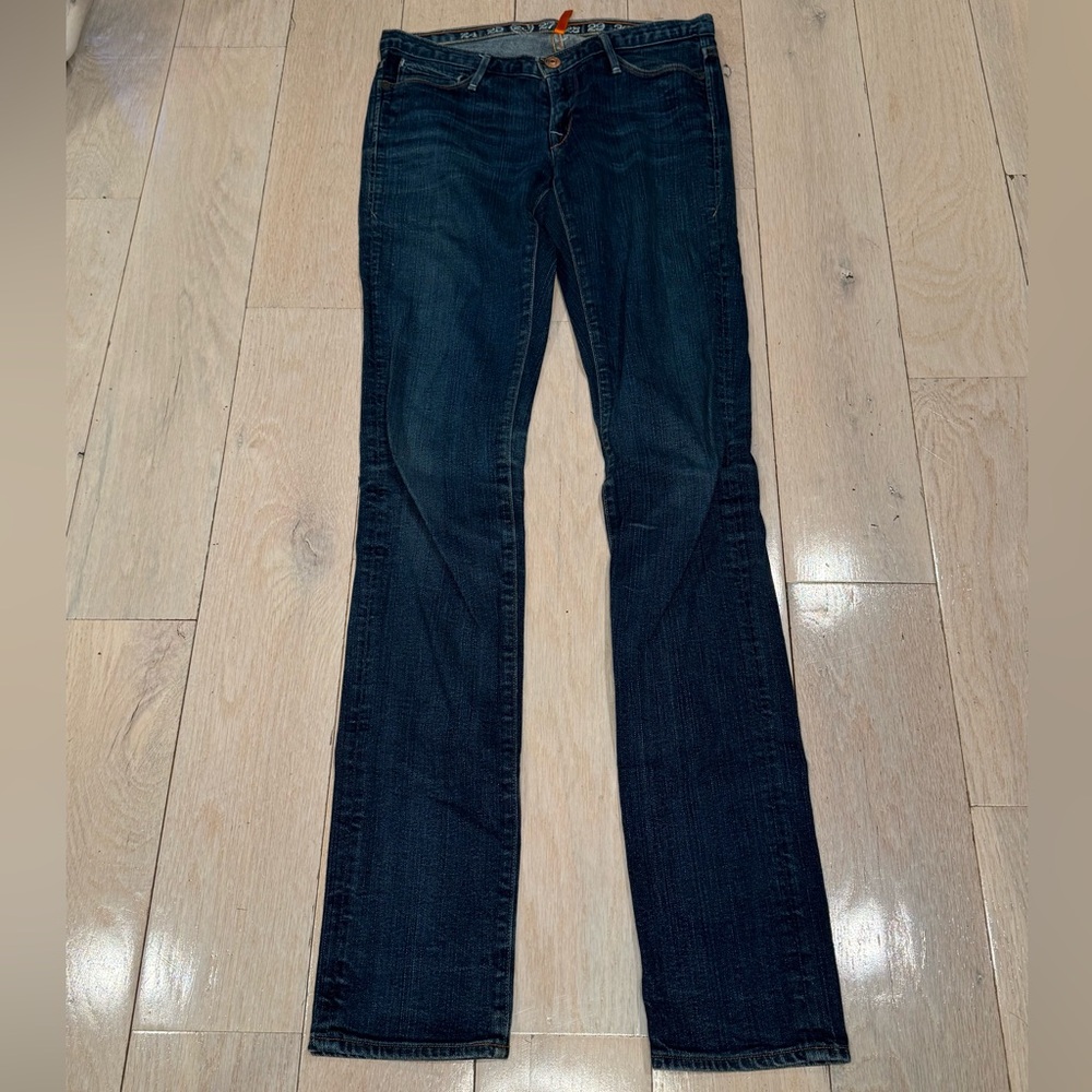 Earnest Sewn Dark Blue Straight Leg Jeans